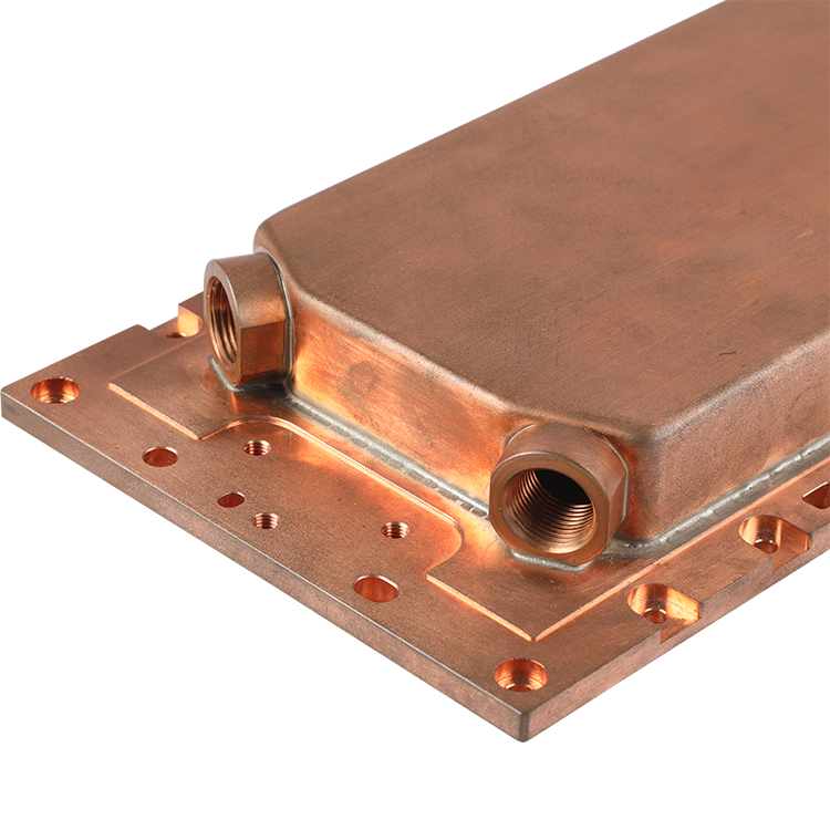 Placa fría líquida de cobre mediante proceso de soldadura fuerte para sistema de refrigeración IGBT